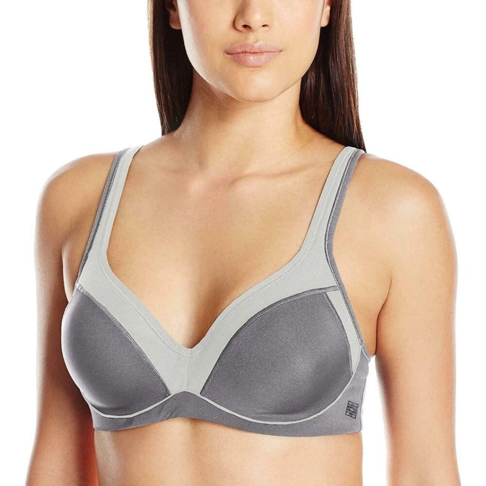 Natori Zen Contour Convertible Sports Bra 32G Gray High Impact Underwire